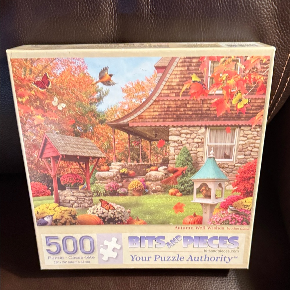 Bits and Pieces Autumn Well Wishes.  500 Piece Puzzle. Complete